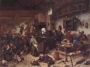 Jan Steen A Shool for boys and girls oil painting artist